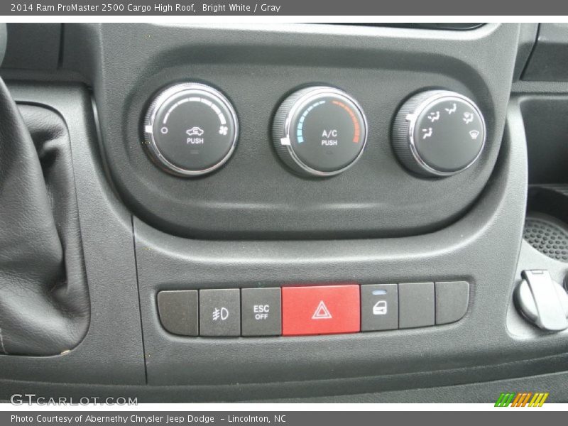 Controls of 2014 ProMaster 2500 Cargo High Roof