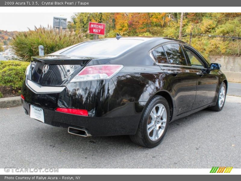Crystal Black Pearl / Taupe 2009 Acura TL 3.5