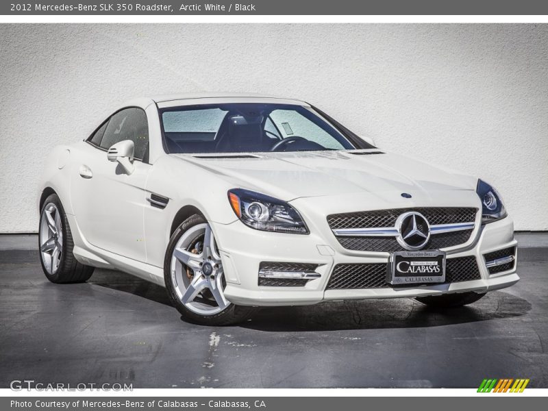 Arctic White / Black 2012 Mercedes-Benz SLK 350 Roadster