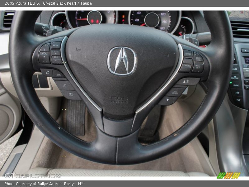 Crystal Black Pearl / Taupe 2009 Acura TL 3.5