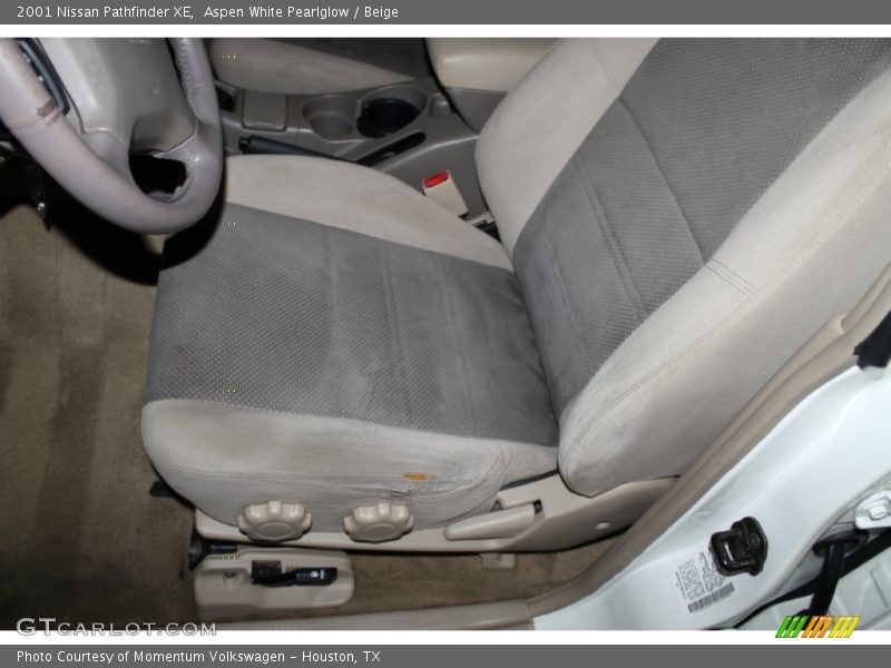 Aspen White Pearlglow / Beige 2001 Nissan Pathfinder XE