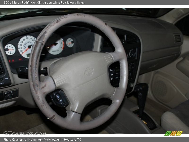Aspen White Pearlglow / Beige 2001 Nissan Pathfinder XE