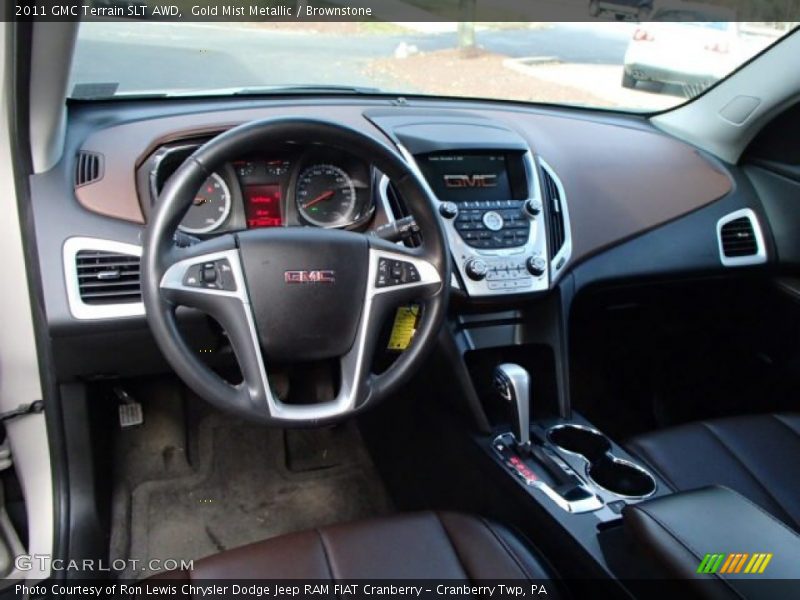 Gold Mist Metallic / Brownstone 2011 GMC Terrain SLT AWD