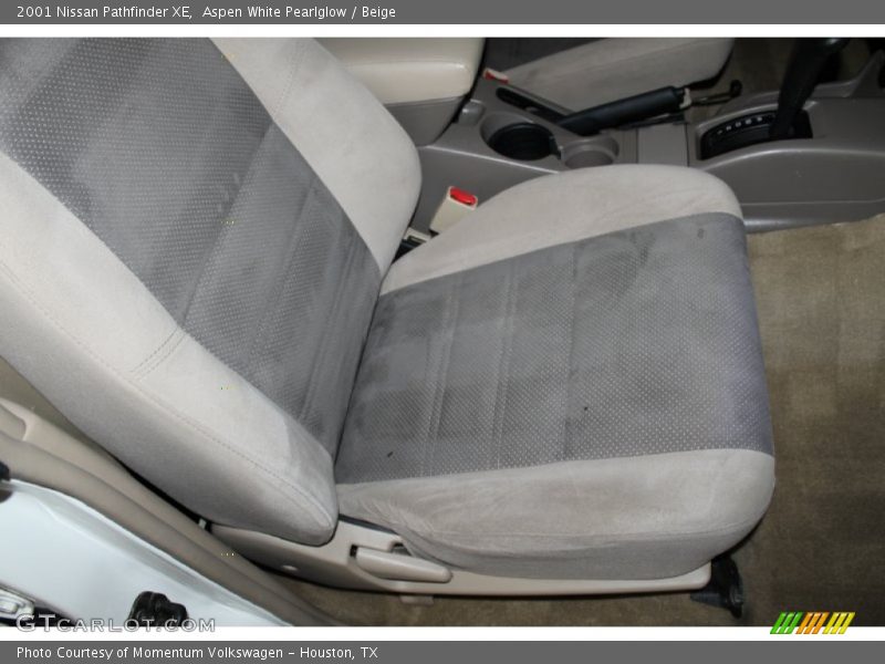 Aspen White Pearlglow / Beige 2001 Nissan Pathfinder XE