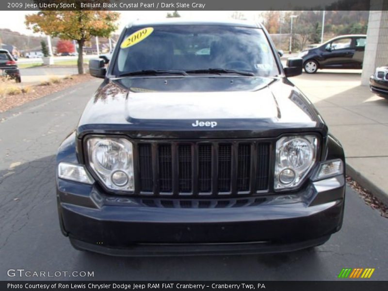 Brilliant Black Crystal Pearl / Dark Slate Gray 2009 Jeep Liberty Sport