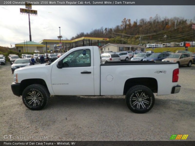 Summit White / Dark Titanium 2008 Chevrolet Silverado 1500 Work Truck Regular Cab 4x4