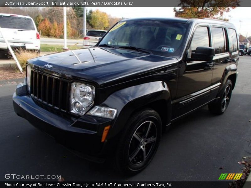 Brilliant Black Crystal Pearl / Dark Slate Gray 2009 Jeep Liberty Sport