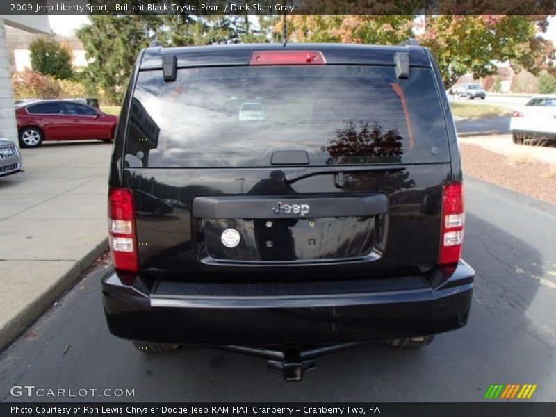 Brilliant Black Crystal Pearl / Dark Slate Gray 2009 Jeep Liberty Sport
