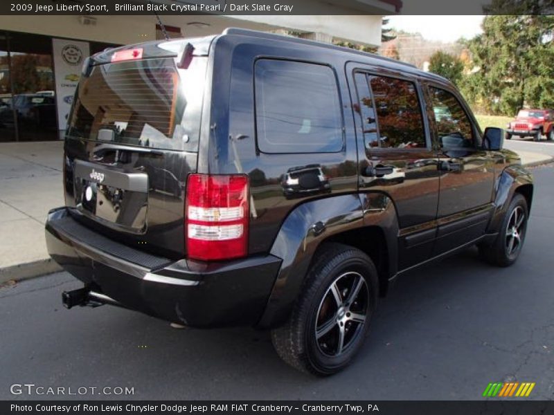 Brilliant Black Crystal Pearl / Dark Slate Gray 2009 Jeep Liberty Sport