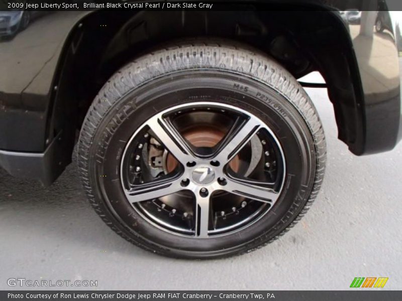 Brilliant Black Crystal Pearl / Dark Slate Gray 2009 Jeep Liberty Sport