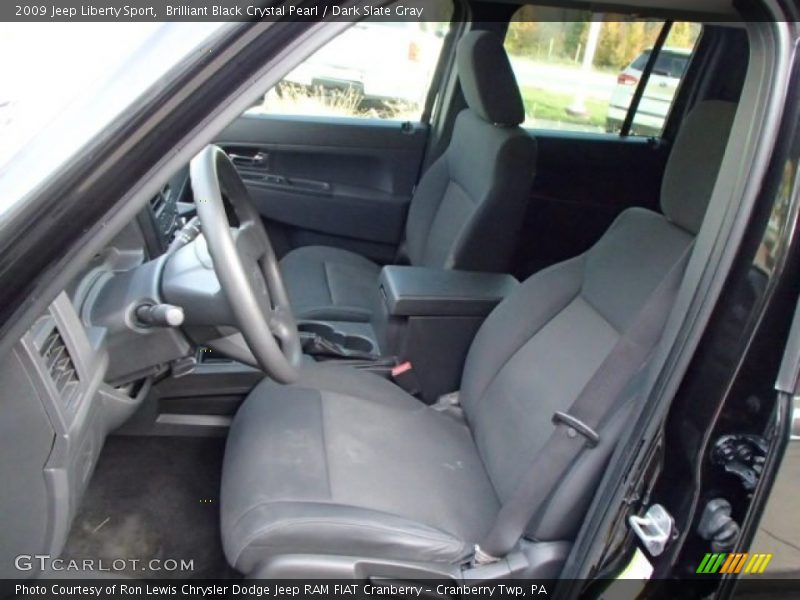 Brilliant Black Crystal Pearl / Dark Slate Gray 2009 Jeep Liberty Sport