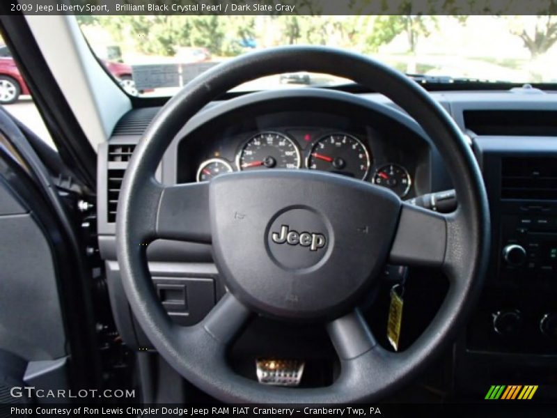 Brilliant Black Crystal Pearl / Dark Slate Gray 2009 Jeep Liberty Sport