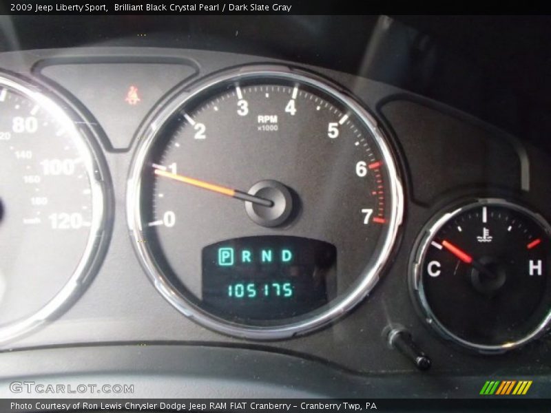 Brilliant Black Crystal Pearl / Dark Slate Gray 2009 Jeep Liberty Sport