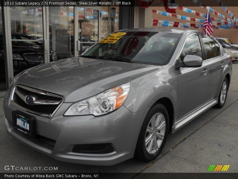 Steel Silver Metallic / Off Black 2010 Subaru Legacy 2.5i Premium Sedan