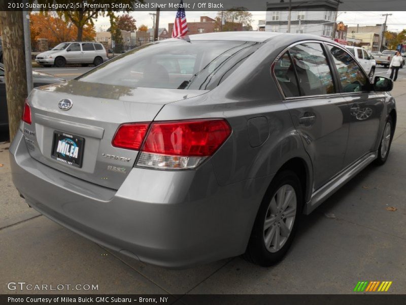 Steel Silver Metallic / Off Black 2010 Subaru Legacy 2.5i Premium Sedan