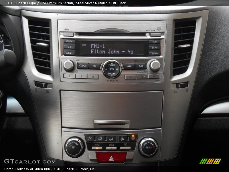 Steel Silver Metallic / Off Black 2010 Subaru Legacy 2.5i Premium Sedan