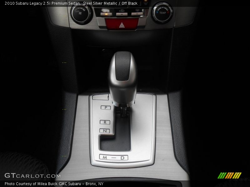 Steel Silver Metallic / Off Black 2010 Subaru Legacy 2.5i Premium Sedan