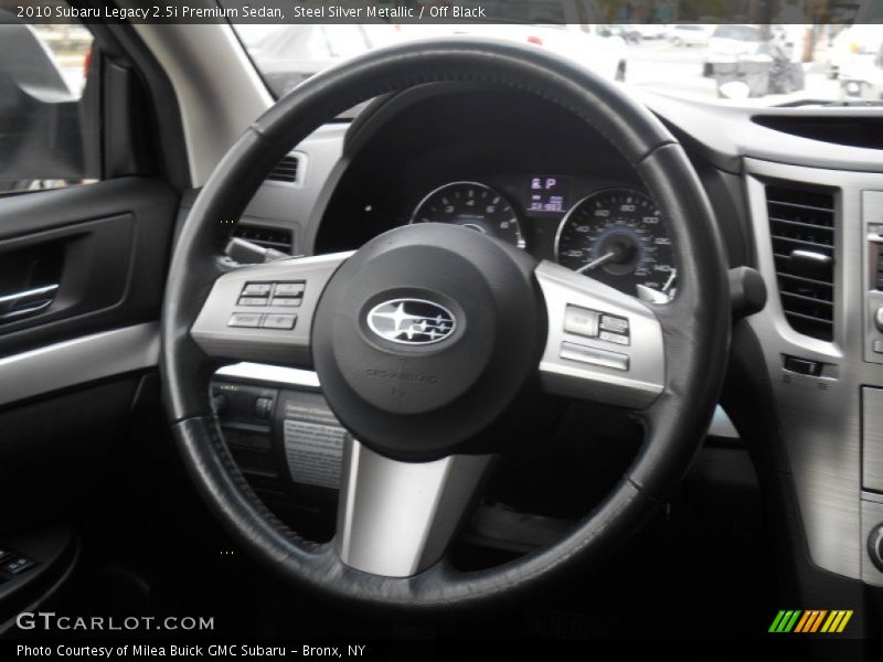 Steel Silver Metallic / Off Black 2010 Subaru Legacy 2.5i Premium Sedan