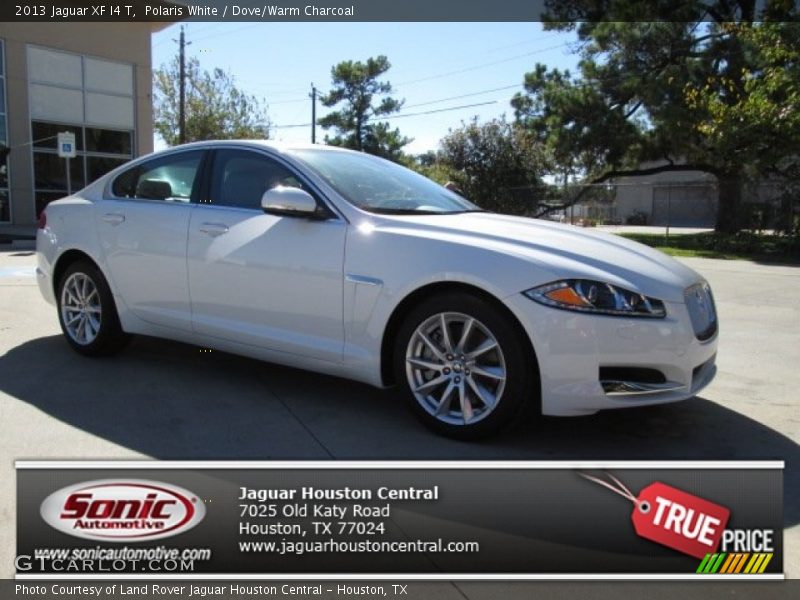 Polaris White / Dove/Warm Charcoal 2013 Jaguar XF I4 T