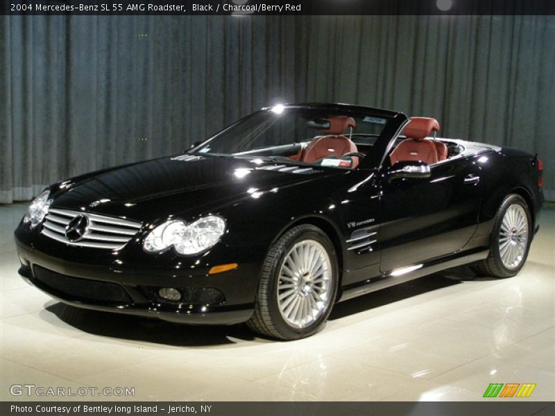 Black / Charcoal/Berry Red 2004 Mercedes-Benz SL 55 AMG Roadster
