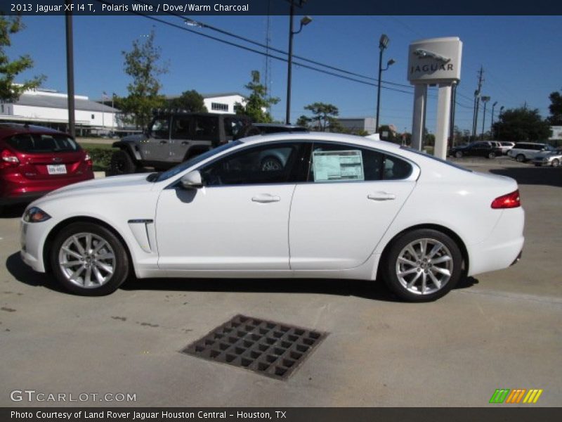 Polaris White / Dove/Warm Charcoal 2013 Jaguar XF I4 T