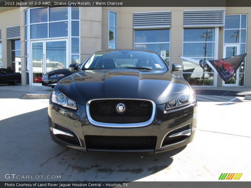 Stratus Grey Metallic / Warm Charcoal 2013 Jaguar XF 3.0 AWD