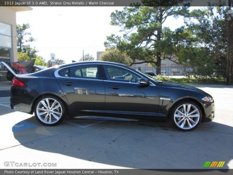 Stratus Grey Metallic / Warm Charcoal 2013 Jaguar XF 3.0 AWD