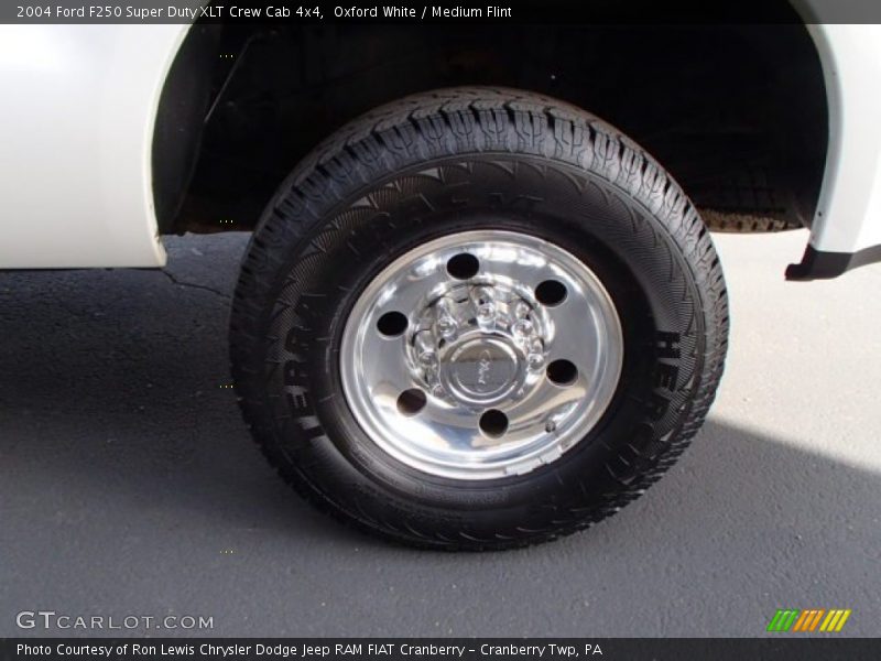 Oxford White / Medium Flint 2004 Ford F250 Super Duty XLT Crew Cab 4x4