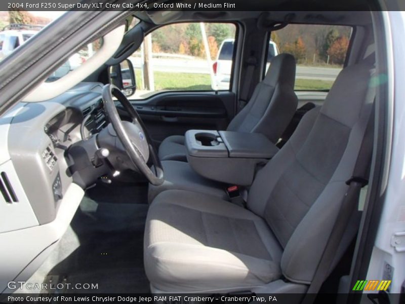 Oxford White / Medium Flint 2004 Ford F250 Super Duty XLT Crew Cab 4x4
