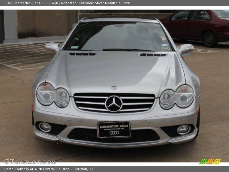 Diamond Silver Metallic / Black 2007 Mercedes-Benz SL 55 AMG Roadster