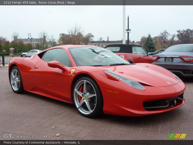 Front 3/4 View of 2010 458 Italia