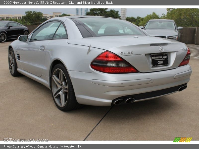 Diamond Silver Metallic / Black 2007 Mercedes-Benz SL 55 AMG Roadster
