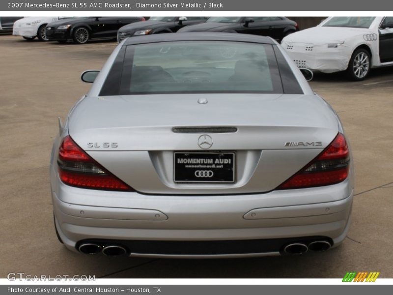 Diamond Silver Metallic / Black 2007 Mercedes-Benz SL 55 AMG Roadster