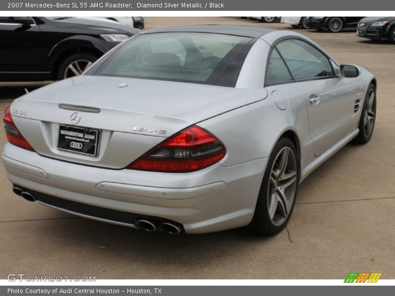 Diamond Silver Metallic / Black 2007 Mercedes-Benz SL 55 AMG Roadster