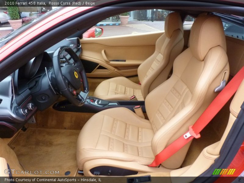 Front Seat of 2010 458 Italia