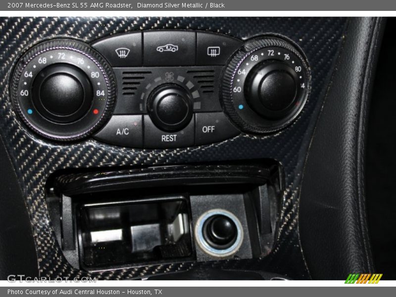 Diamond Silver Metallic / Black 2007 Mercedes-Benz SL 55 AMG Roadster