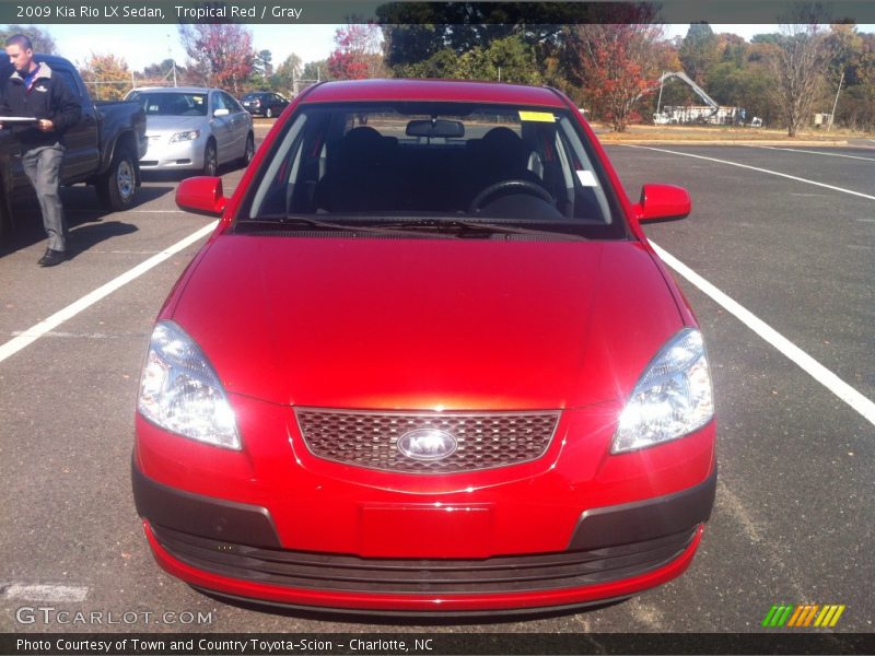 Tropical Red / Gray 2009 Kia Rio LX Sedan