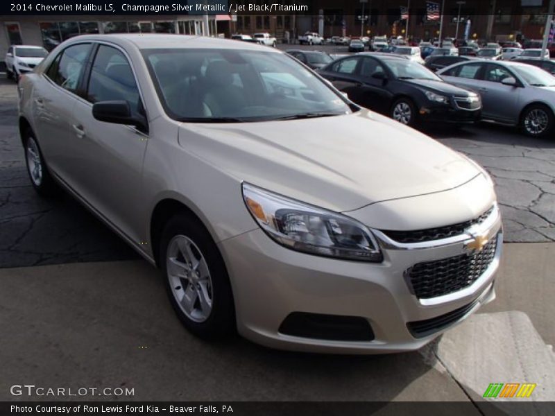 Champagne Silver Metallic / Jet Black/Titanium 2014 Chevrolet Malibu LS