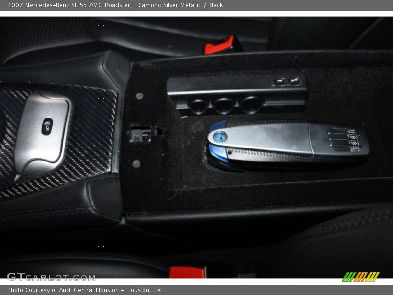 Diamond Silver Metallic / Black 2007 Mercedes-Benz SL 55 AMG Roadster