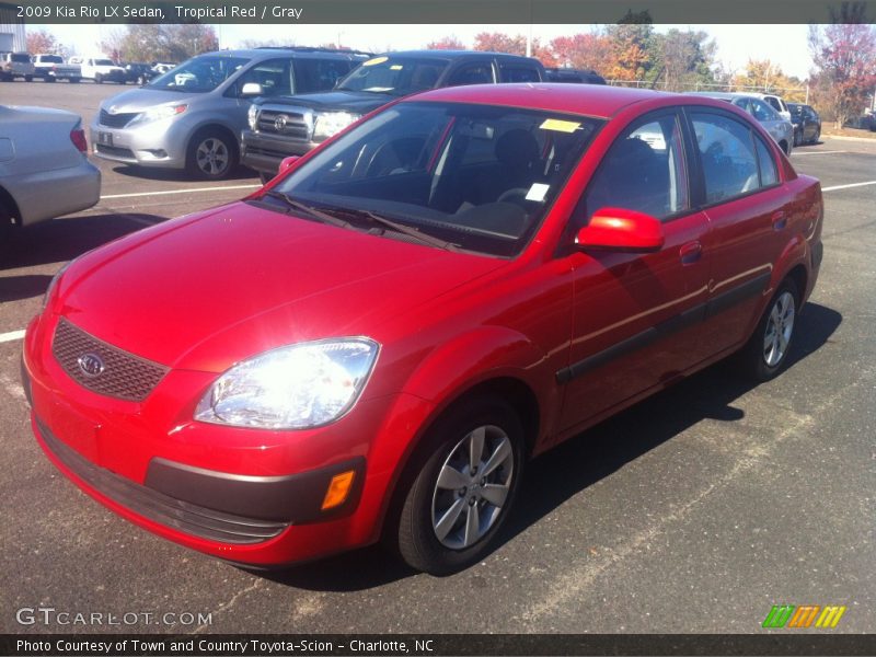 Tropical Red / Gray 2009 Kia Rio LX Sedan