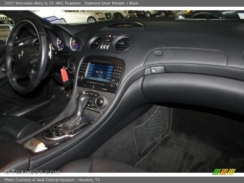 Diamond Silver Metallic / Black 2007 Mercedes-Benz SL 55 AMG Roadster