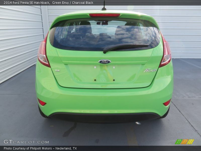 Green Envy / Charcoal Black 2014 Ford Fiesta SE Hatchback