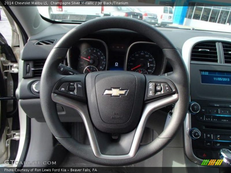 Champagne Silver Metallic / Jet Black/Titanium 2014 Chevrolet Malibu LS
