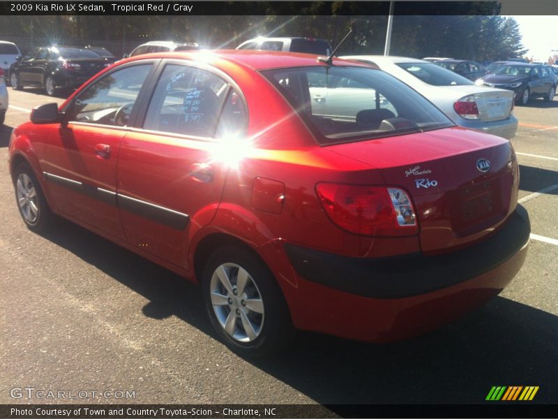 Tropical Red / Gray 2009 Kia Rio LX Sedan