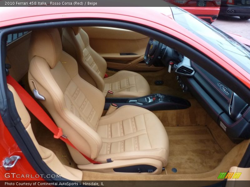 Front Seat of 2010 458 Italia