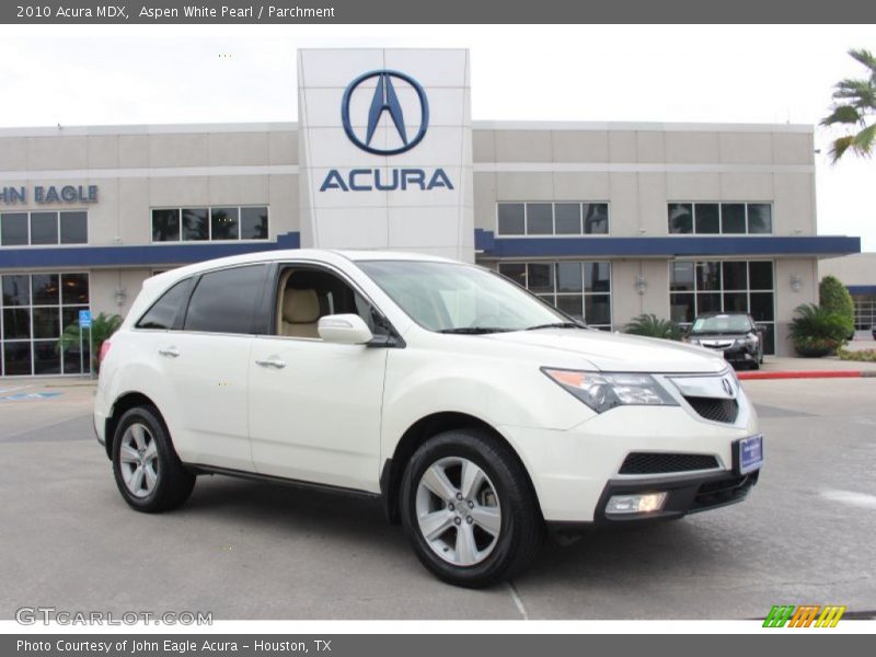 Aspen White Pearl / Parchment 2010 Acura MDX