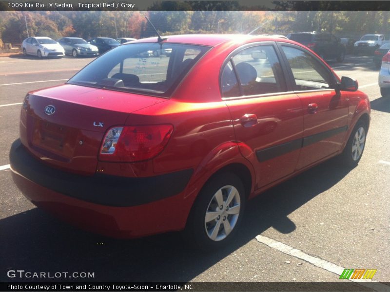 Tropical Red / Gray 2009 Kia Rio LX Sedan