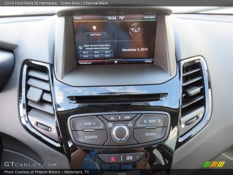 Green Envy / Charcoal Black 2014 Ford Fiesta SE Hatchback