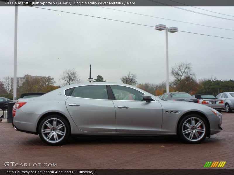 Grigio Metallo (Silver Metallic) / Nero 2014 Maserati Quattroporte S Q4 AWD