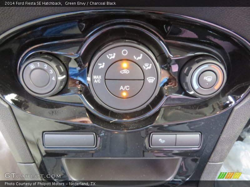 Green Envy / Charcoal Black 2014 Ford Fiesta SE Hatchback